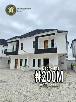 Newly Built Contemporary 4 Bedroom Semi-detached Duplex with Bq