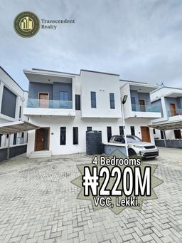 Contemporary 4 Bedroom Semi-detached Duplex with Bq