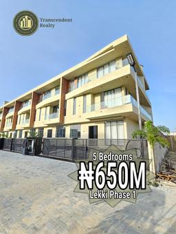 Contemporary 5 Bedroom Terraced Duplex with Private Compound