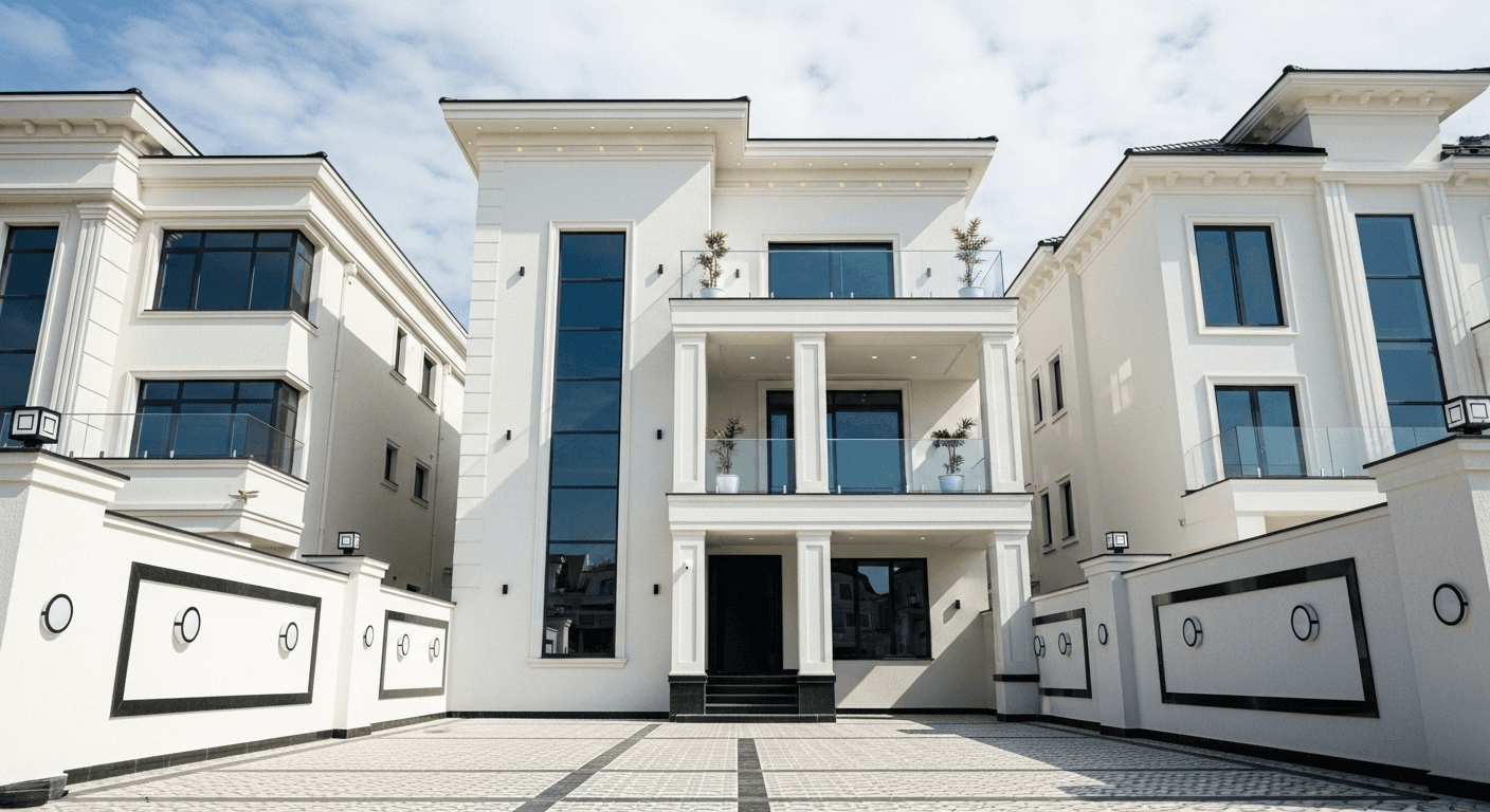 Luxurious modern villa backdrop